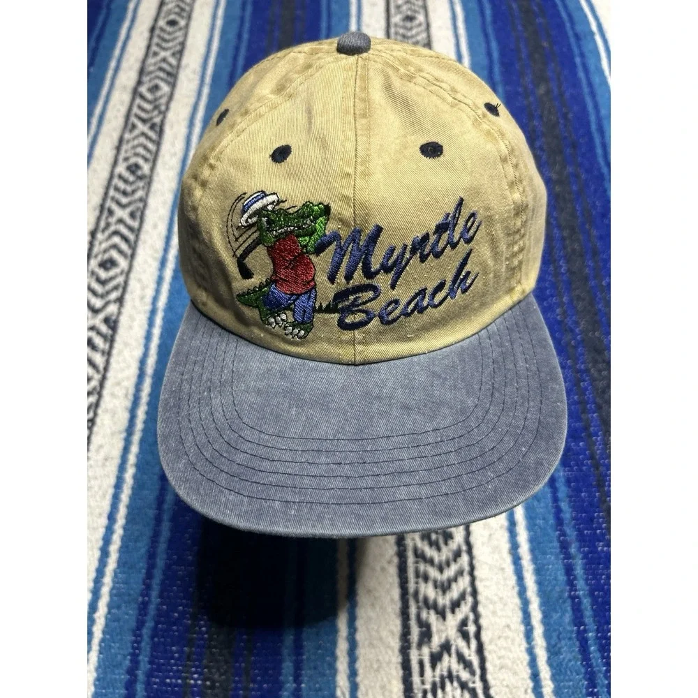Vintage 90s Shade Shack Myrtle Beach Alligator Golf Hat Strapback Cap